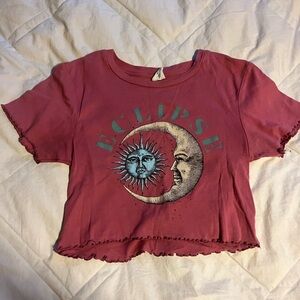 Lush pink crop top size: small brand: urban outfitters